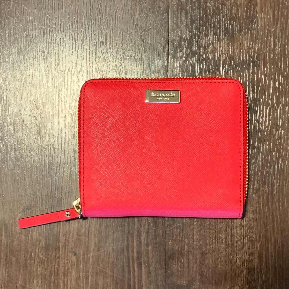 Kate Spade Red Small Bifold Wallet